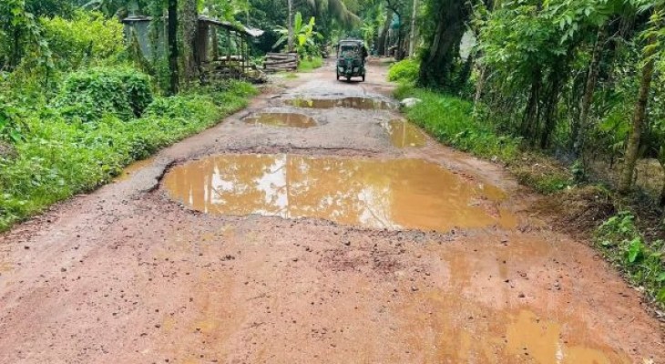 রায়পুরে কবিরহাট-রবিদাস সড়কের বেহাল দশা